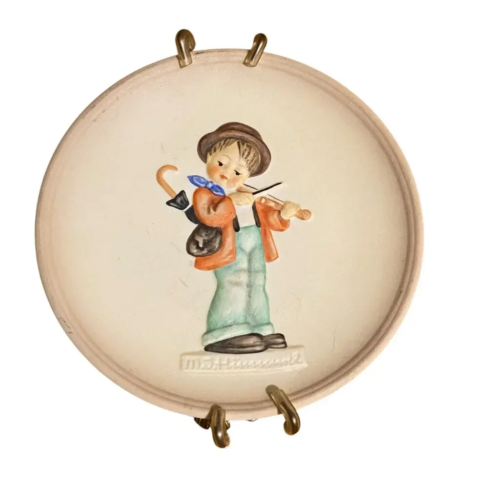 Goebel Mini Plate 1984-1987 “Little Music Makers”   Porcelain Fiddler Vintage